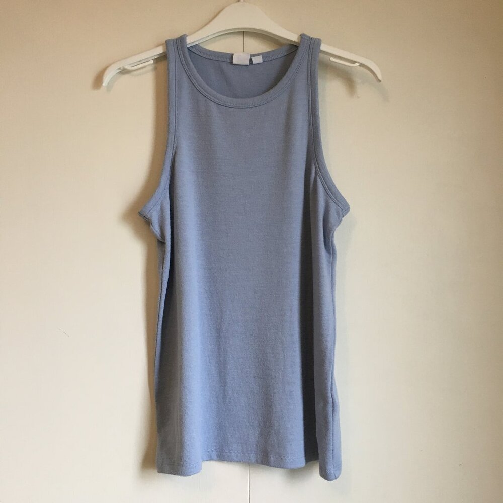 GAP Arctic Blue Knit Rayon Blend Tank Top Size Small S